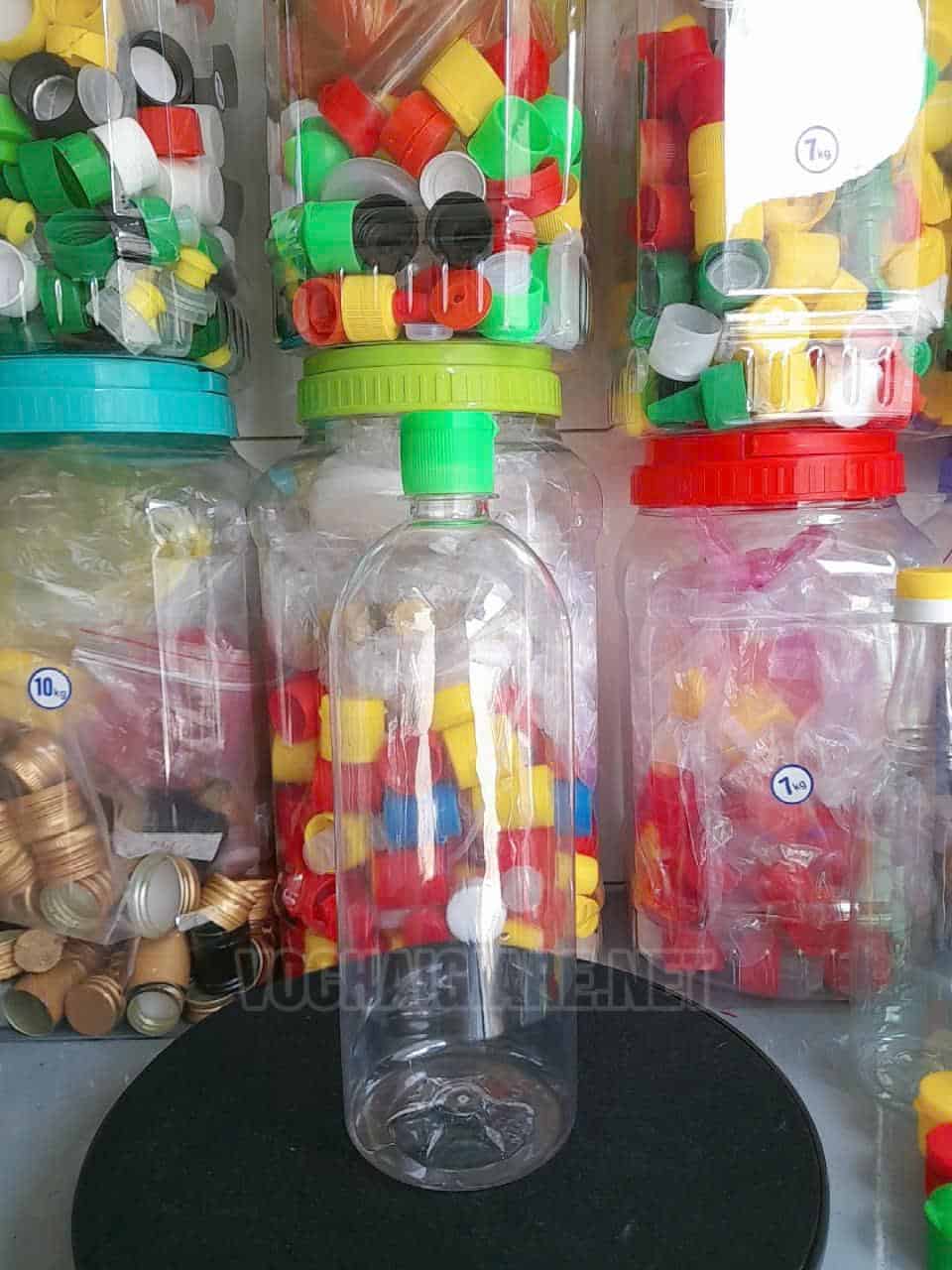 Chai nhựa 1 lít nắp bật - Hình ảnh 2