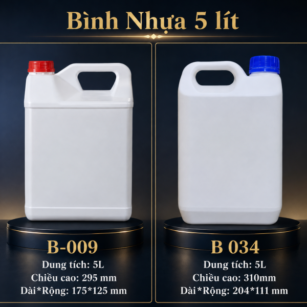 Can nhựa HDPE 5 lít